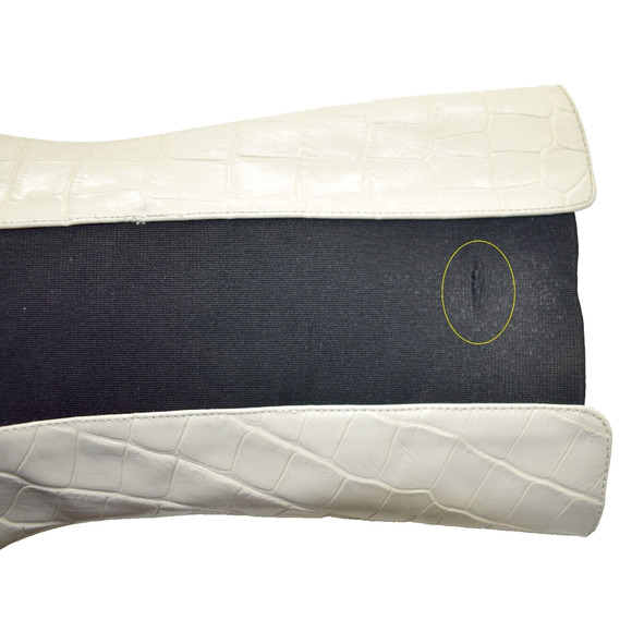 C0 STUART WEITZMAN Presley Oat White Leather Ultralift Platform Boots Size 11.5 - Picture 11 of 12